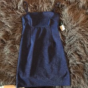 Blue sparkle mini dress